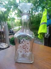 Vintage Old Fitzgerald Golden Bough Glass Decanter Bottle Partridge Pear Tree picture