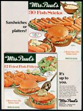 1969 Mrs Paul's fish sticks & fillets frozen food photo vintage print ad picture