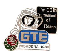 Vtg 1988 GTE Spaceman 99th Tournament of Roses Parade Lapel Hat Pin Pasadena CA picture