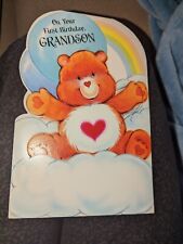 Vtg 1984 CARE BEARS American Greetings Birthday Card Stand Up unused picture