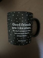 Quotable Mugs Coffee Mug Black with White in Box- Good Friends are Stars picture