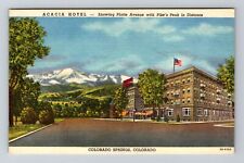 Colorado Springs CO-Colorado, Acacia Hotel, Advertising, Vintage Postcard picture