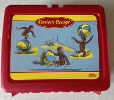 Vintage Curious George Plastic Lunchbox with Thermos picture