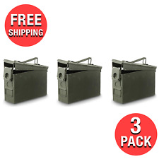 (3-Pack) M19A1 .30 Caliber Ammo Can Waterproof U.S Military Storage Metal Latch picture