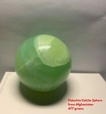 Beautifully Polished Pistachio Calcite Sphere Healing Crystal (477 grams) picture