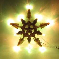 Vintage Christmas Star Light Decoration Gold Glitter Ferrari picture