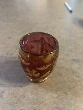 ANTIQUE RUBY STAIN CRYSTAL TOOTHPICK HOLDER CIRCA 1899 picture