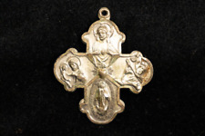 Antique Sterling Silver Four Way Sacred Heart 