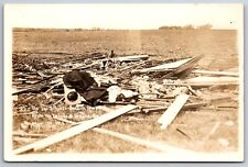 Seward Nebraska~John Shultz House After Tornado~Blown to Smithereens~1913 RPPC picture