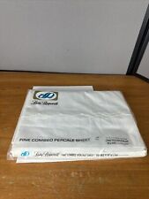 Lady Pepperell Fine Combed Cotton Percale Sheet One Double Flat 81x108 White picture
