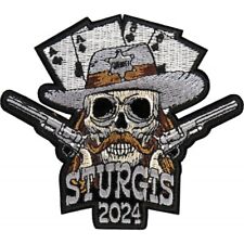 Sturgis Black Hills Rally 2024 New Aces  and 8's Embroidered Patch Bike week picture