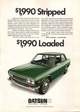1971 Datsun 510 Green Automobile Car Nissan Sedan White Wall Vintage Print Ad picture