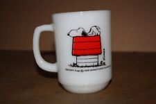 Vintage Snoopy Anchor Hocking Fire-King Mug -  I Think I'm Allergic To Mornings picture