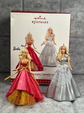 2015 Hallmark Keepsake set of 2 Celebration Barbie Ornament Set - NEW picture