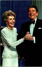 Ronald Reagan, Nancy Reagan 1985 Inauguration Ball, Chrome Unposted Postcard picture