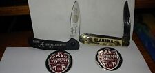 LOT 2 DIF ALABAMA KNIFES 2020 National Champions 52- 24 OVER  OHIO  W/2 PENDANTS picture