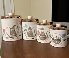 Vintage Mid Century Ransburg Nesting Tea Canister Set of 4 picture