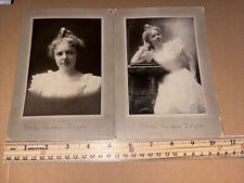 Antique Mounted Cabinet Photo: Saucy Wedding Dress Portrait - Doyen Genealogy picture