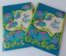 2 Vintage Current JUST-a-NOTES  Fold & Seal Retro Note Cards Stationery No Seals picture