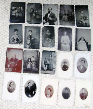 LOT OF 20 ANTIQUE TINTYPE PHOTOS PORTRAITS OF VARIOUS SUBJECT MATTER picture