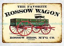 1891 to 1895 Rossow Bros Manufacturing Co Chicago Wagon metal tin sign nostalgic picture
