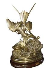 Jules Moigniez Bronze (1835-1894) Bird Feeding Chicks Sculpture 21