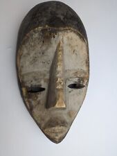 Vintage African Tribal Face Mask Hand Carved Wood Wall Hanging Wooden Decor picture