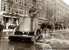 Horse-drawn Street Washer, New York City, New York - 1900 - Historic Photo Print picture