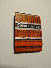 Squibb Double Action Shaving Cream Full Matchbook picture