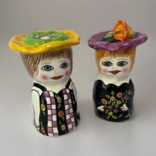 Vintage Susan Paley By Ganz Michelle and Jane Salt & Pepper Shakers B59 picture