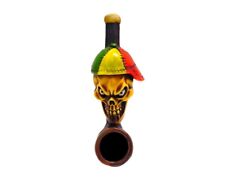 Rasta Cap Skull Boy Handmade Tobacco Smoking Mini Hand Pipe Horror Reggae Hat picture