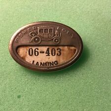 Vintage Fisher Body (GM) Employee ID Badge Lansing Michigan Plant, No. 06-403 picture
