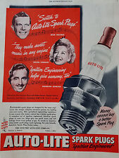 1946 Auto Lite Spark Plugs Original Dick Haymes Show Helen Forrest Ad picture
