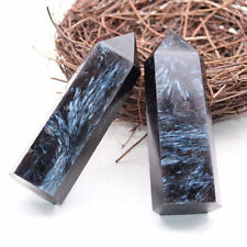 1pcs Astrophyllite Tower Firework Point Quartz Crystal Wand Healing Stone 8-10cm picture