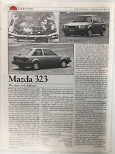 MazdaArt61 Article Driving Impression Mazda 323 November 1985 1 page picture