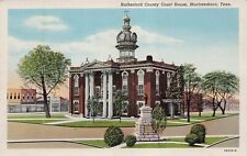 Murfreesboro TN Rutherford County Courthouse Civil War Statue Vtg Postcard E35 picture