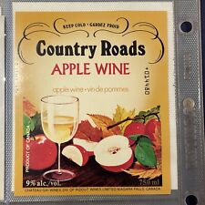 Vintage Chateau-Gai Country Roads Apple Wine UNUSED Paper Label Q06 picture