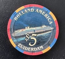 Holland America Line ms Zuiderdam Cruise Ship Casino Chip $5 picture