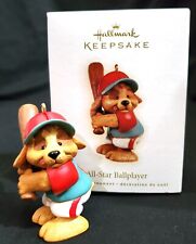 Hallmark ALL-STAR BALLPLAYER baseball puppy dog Christmas Ornament dated 2009 picture