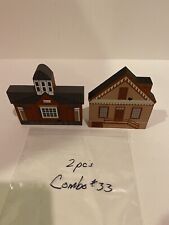 Cats Meow Village Collectibles Combo#33-Prentis Store & Octagonal School picture