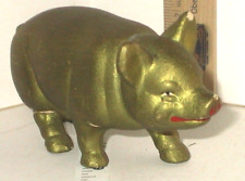 Antique German GREEN GOLD PIG  Compo  Candy Container St Patrick picture