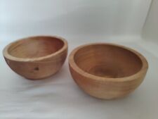 Lot of 2 Small VTG Wooden Bowls Natural Decor  picture