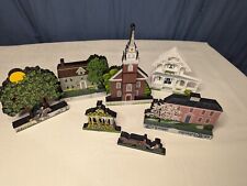 Lot Of 7 Shelia's Collectibles Houses, Paul Revere And Massachusetts picture