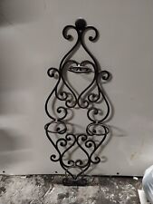 Large Brown Metal Scroll Wall Candle Holder Gothic 28