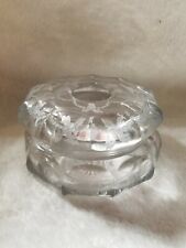Antique Heisey Etched Glass Hair Receiver picture