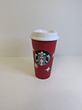 2022 Starbucks Red Cup 16 oz Holiday 25 Years Cheer Plastic Reusable with Lid picture