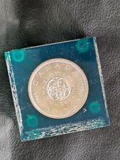 1964 Canadian Dollar Coin Lucite Paperweight Silver picture
