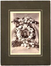 C. 1890s MEMORIAL FUNERAL CABINET CARD OLD LADY GRANDMOTHER ELIZABETH CAMPBELL picture
