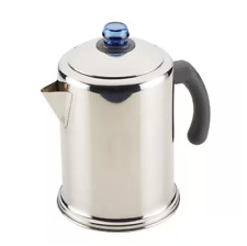 New Farberware 12-Cup Classic Stainless Steel with Blue Knob Coffee Percolator picture