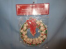 vintage 1992 Shackman Kewpie Pudgie Christmas Wreath 2 sided NIP 6